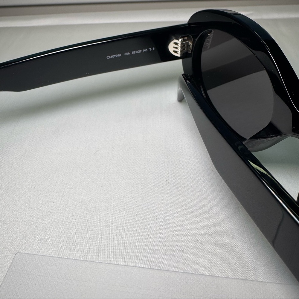 Celine Triomphe Logo Oval Acetate CL40194U Sunglasses - Picture 10 of 11